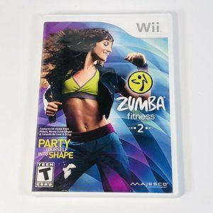 Wii Zumba Fitness 2 (2011, Nintendo Wii) Fitness Video Game w/ Instruction Manua